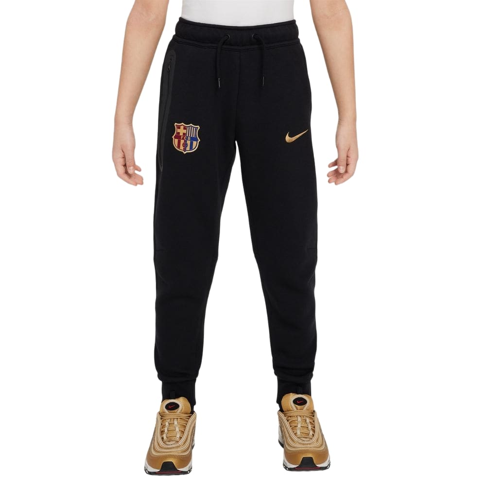 Nike FC Barcelona Tech Fleece Fritidsbukse 24/25 Barn Sort 