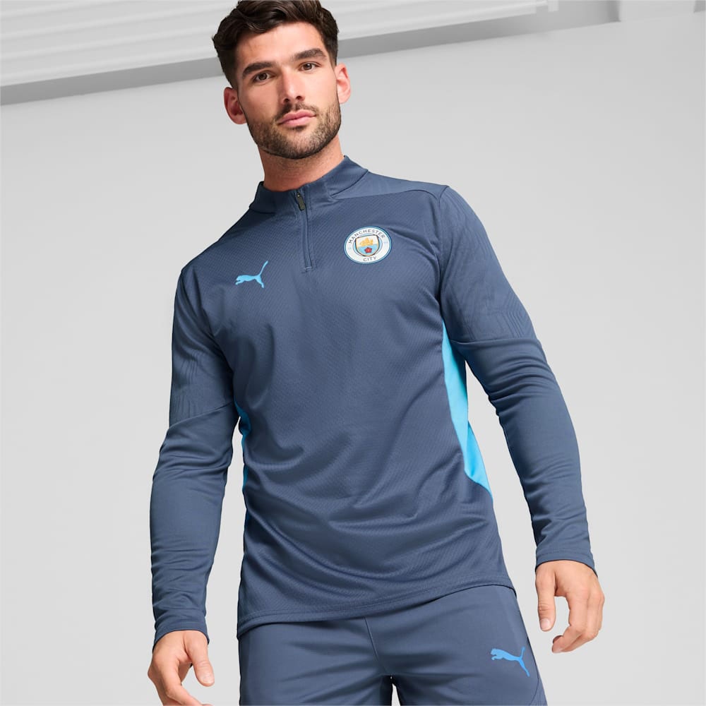 Puma Manchester City 1/4 Zip Treningsgenser Marine 24/25