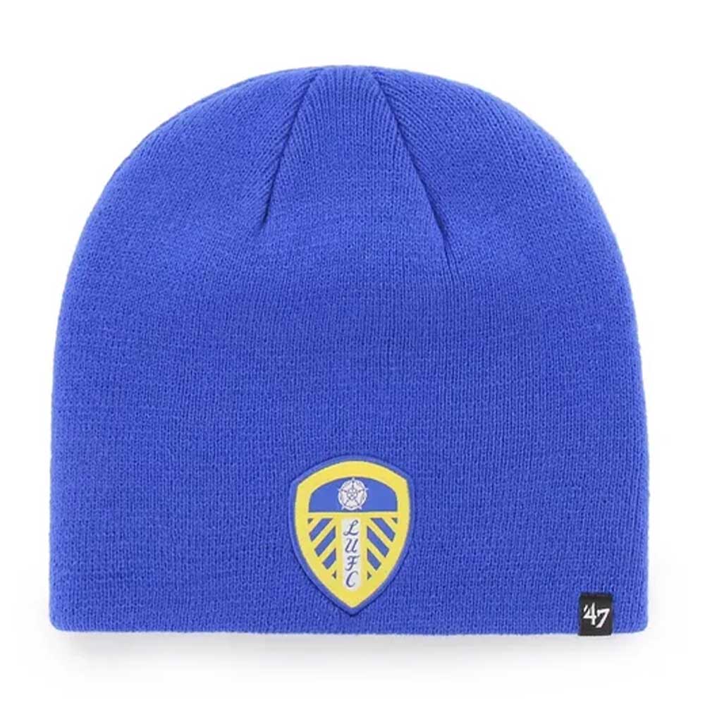 Official Product 47 Leeds United Crest Beanie Lue Blå