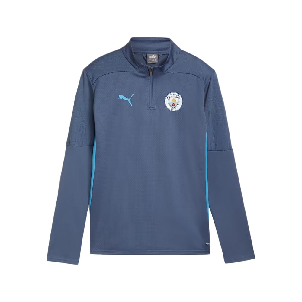 Puma Manchester City 1/4 Zip Treningsgenser Barn Marine 24/25