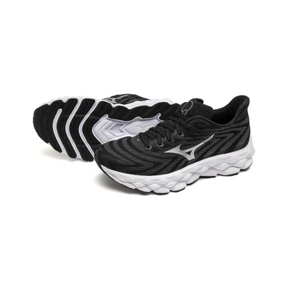 Mizuno Wave Sky 8 Joggesko Dame Sort/Hvit