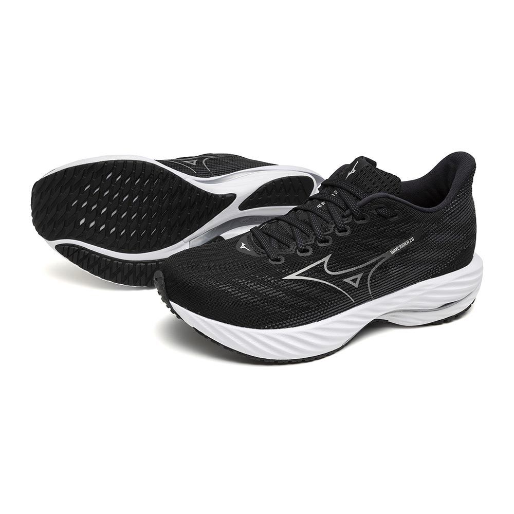 Mizuno Wave Rider 28 Joggesko Dame Sort/Hvit