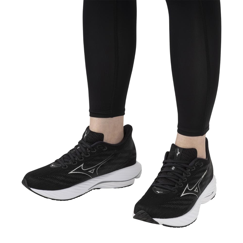 Mizuno Wave Rider 28 Joggesko Dame Sort/Hvit