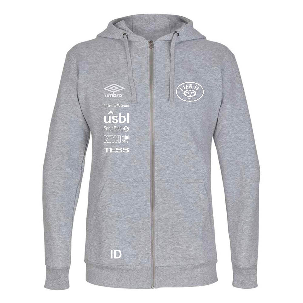 Umbro Lier IL Zip Hettegenser Barn Grå