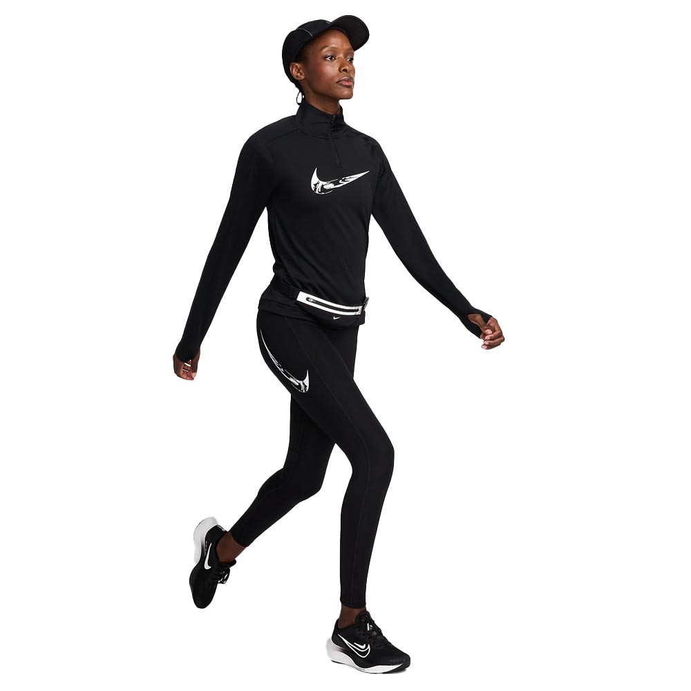 Nike Dri-Fit Swoosh Half-Zip Langermet Trøye Dame Sort