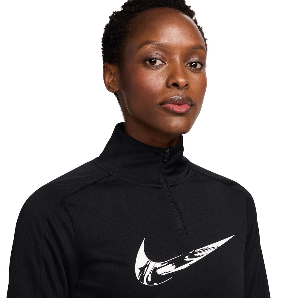 Nike Dri-Fit Swoosh Half-Zip Langermet Trøye Dame Sort