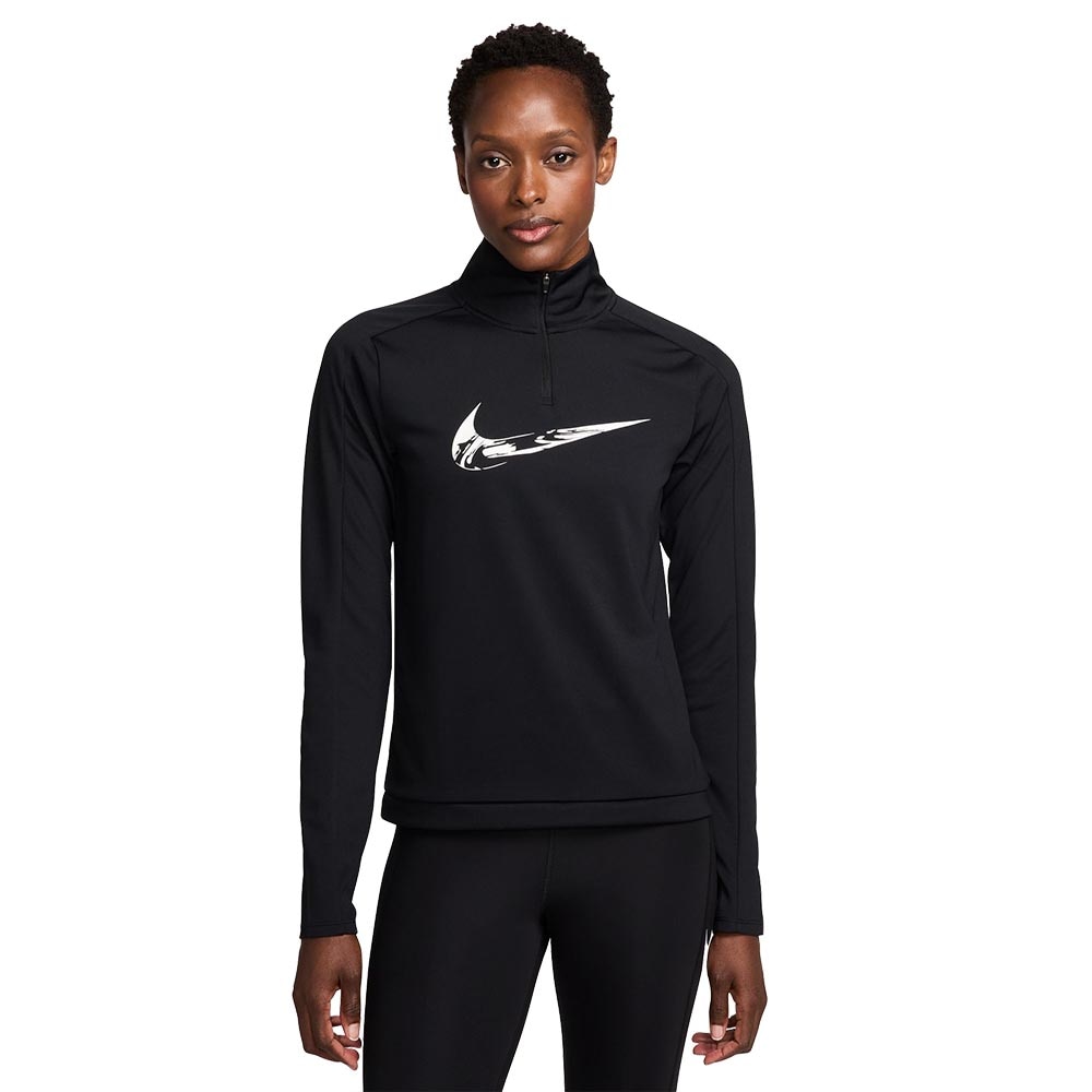 Nike Dri-Fit Swoosh Half-Zip Langermet Trøye Dame Sort