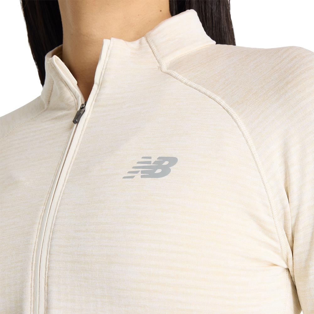 New Balance Athletics Heat Grid Half-Zip Dame Beige