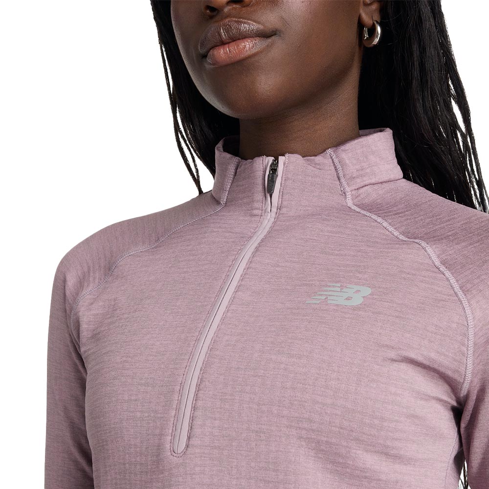 New Balance Athletics Heat Grid Half-Zip Dame Lilla