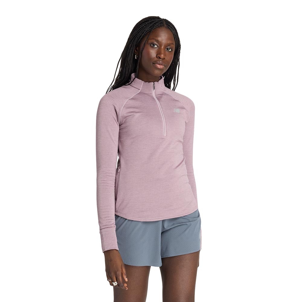 New Balance Athletics Heat Grid Half-Zip Dame Lilla