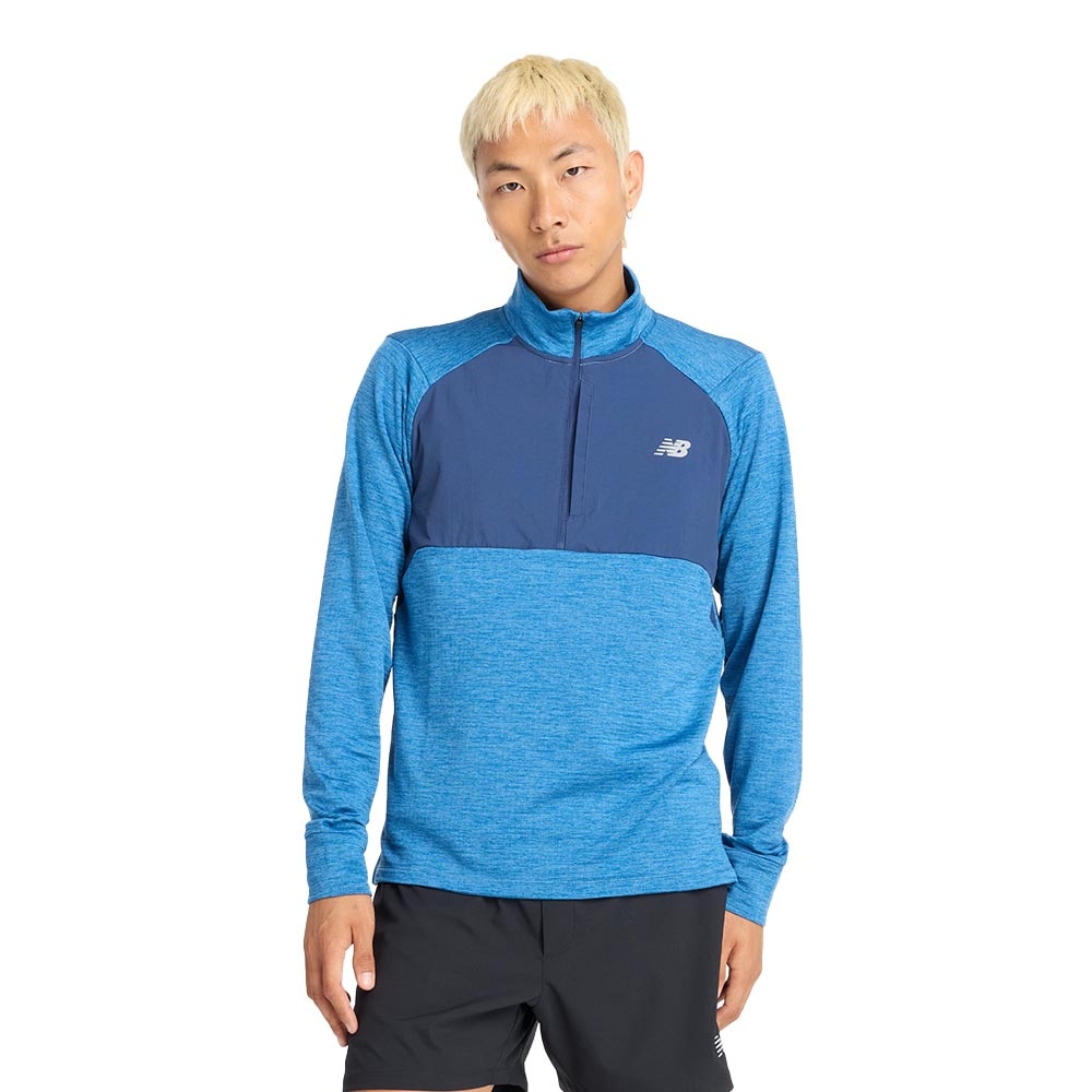 New Balance Athletics Heat Grid Half-Zip Herre Blå