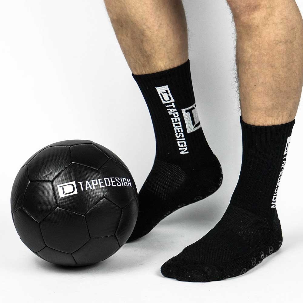 TAPEDESIGN Superlight Grip Fotballstrømper Sort