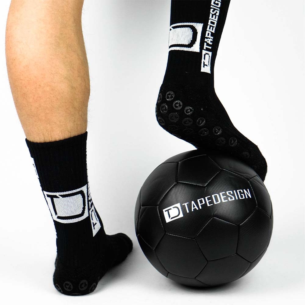 TAPEDESIGN Superlight Grip Fotballstrømper Sort