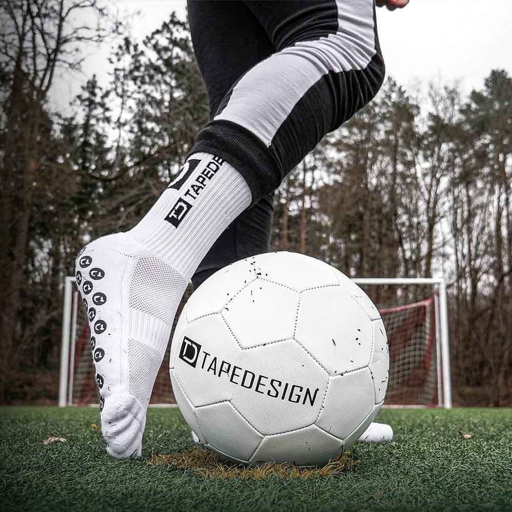 TAPEDESIGN Allround Classic Grip Fotballstrømper Hvit