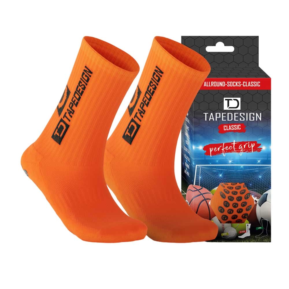 TAPEDESIGN Allround Classic Grip Fotballstrømper Oransje