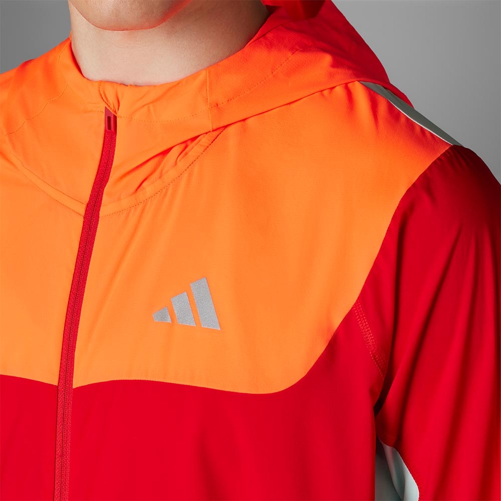 Adidas NYC Løpejakke Herre Rød/Oransje/Lys Blå