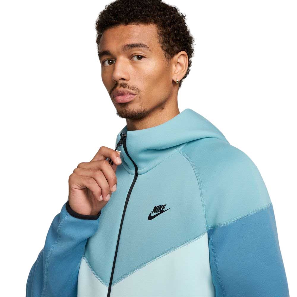 Nike NSW Tech Fleece FullZip Hettegenser Turkis/Blå