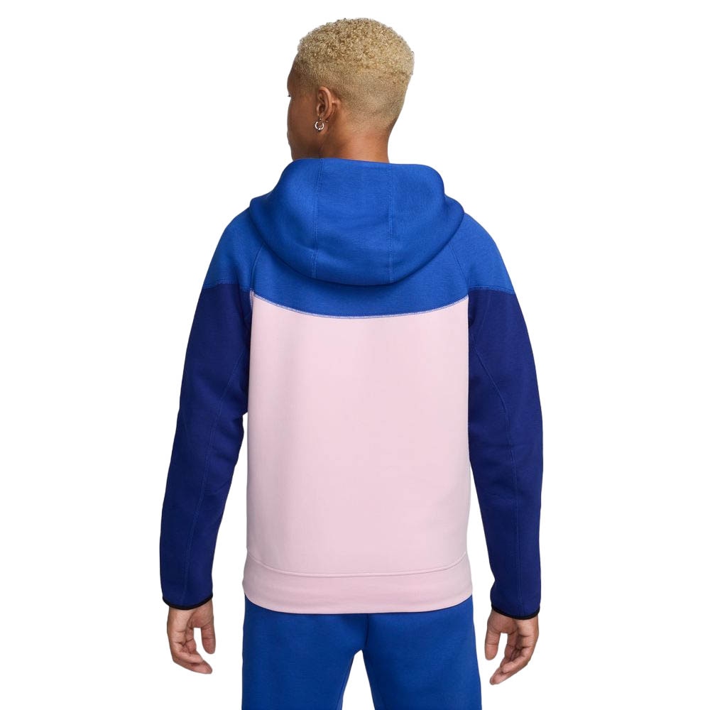 Nike NSW Tech Fleece FullZip Hettegenser Blå/Rosa