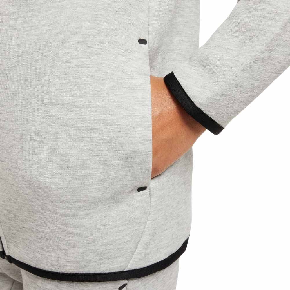 Nike NSW Tech Fleece Full-Zip Hettegenser Barn Grå