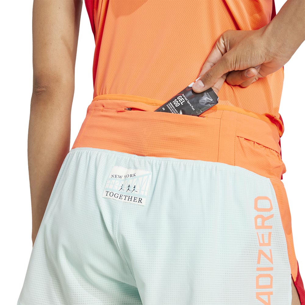 Adidas NYC Split Løpeshorts Dame Rød/Oransje/Lys Blå