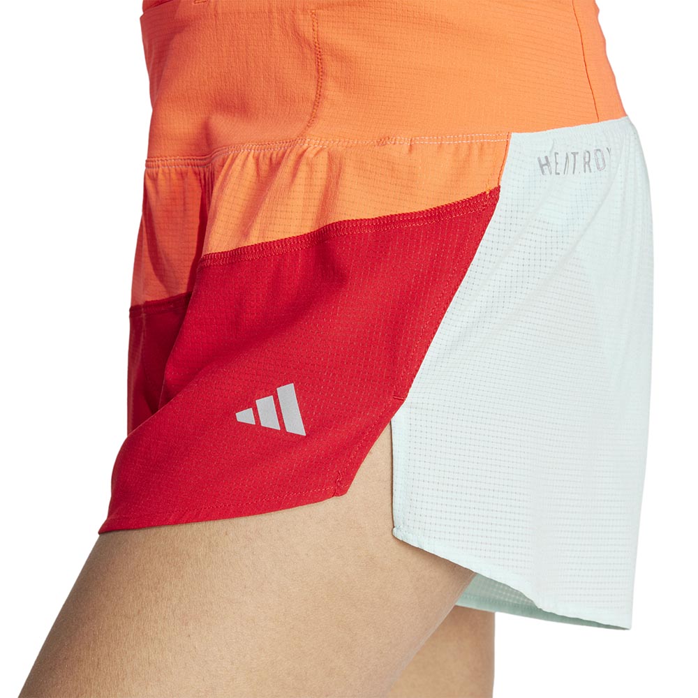 Adidas NYC Split Løpeshorts Dame Rød/Oransje/Lys Blå