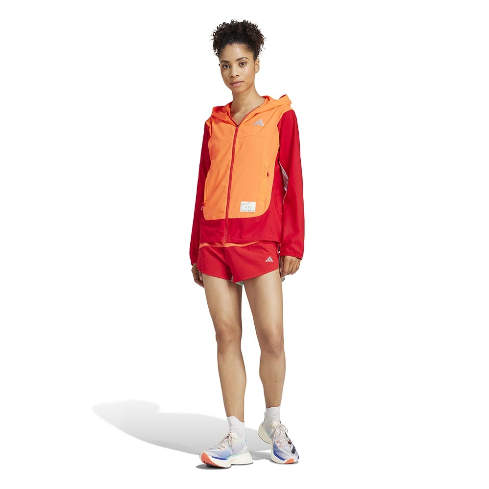 Adidas NYC Split Løpeshorts Dame Rød/Oransje/Lys Blå