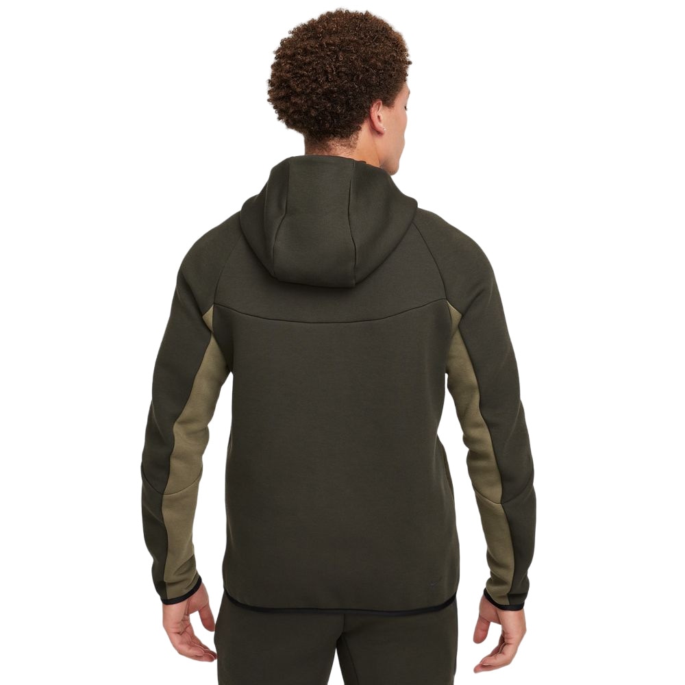 Nike NSW Tech Fleece Full-Zip Windrunner Hettegenser Grønn/Brun