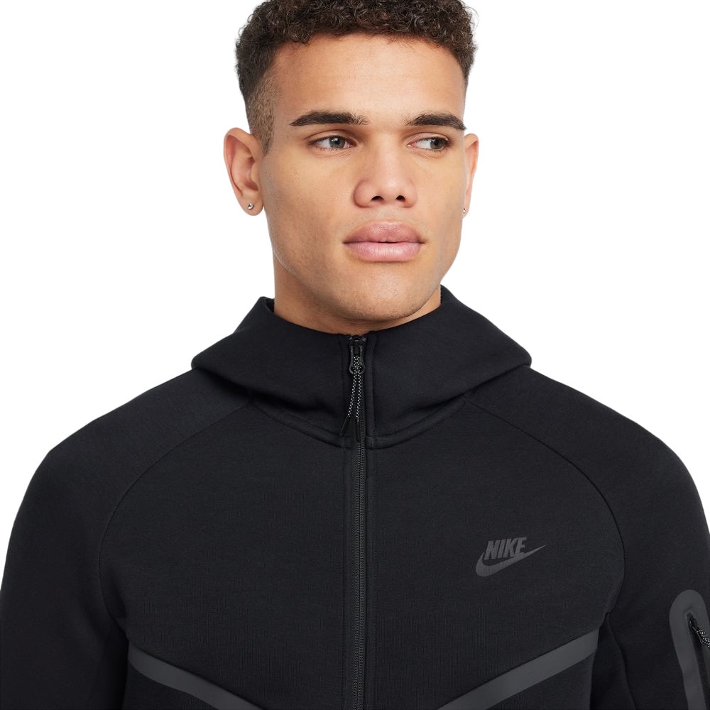 Nike NSW Tech Fleece Full-Zip Windrunner Hettegenser Sort