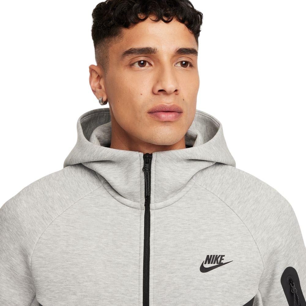 Nike NSW Tech Fleece Full-Zip Windrunner Hettegenser Grå