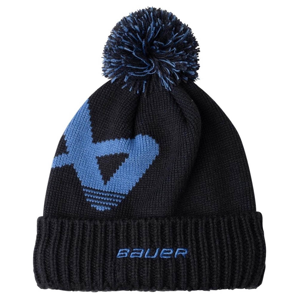 Bauer Intarsia Pom Knit Lue Marine