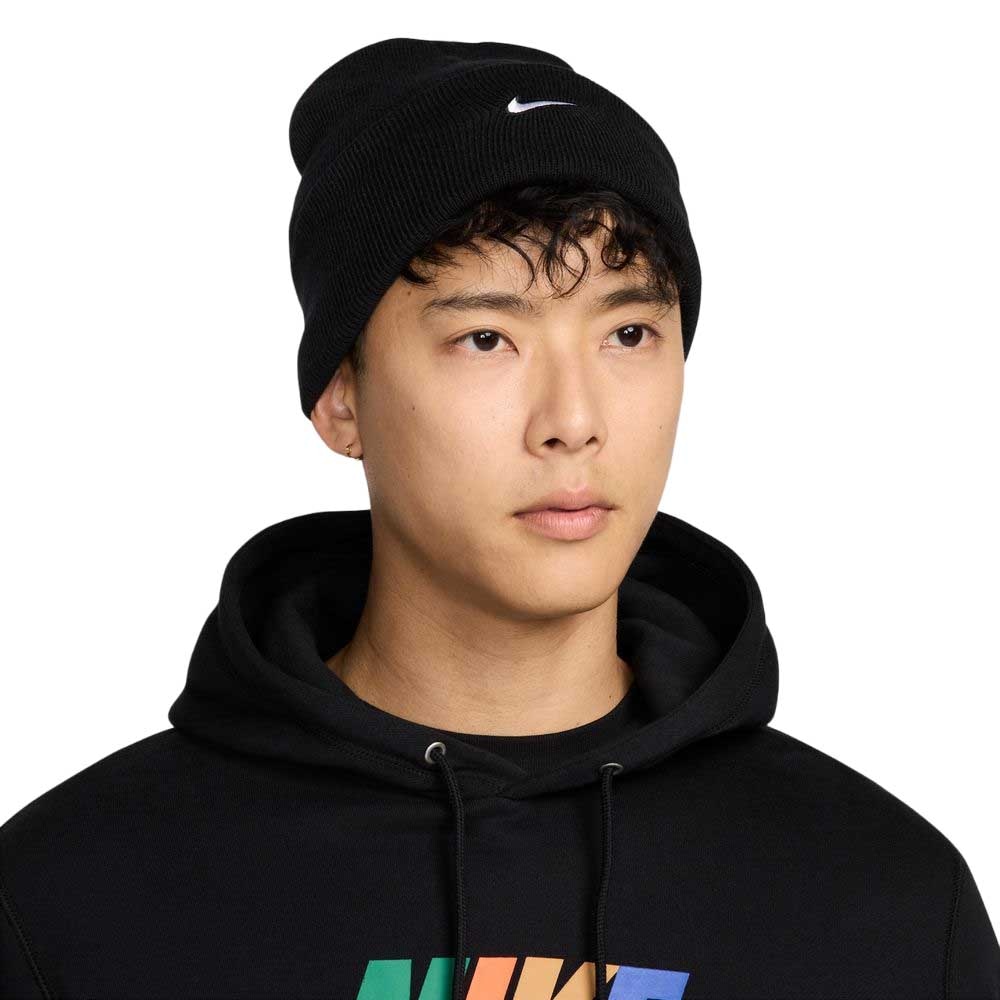 Nike Peak Swoosh Beanie Lue Sort 