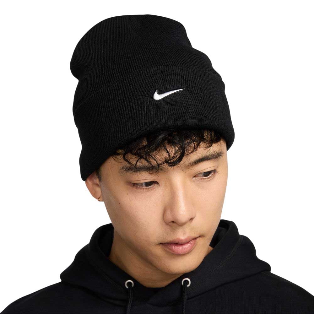 Nike Peak Swoosh Beanie Lue Sort 