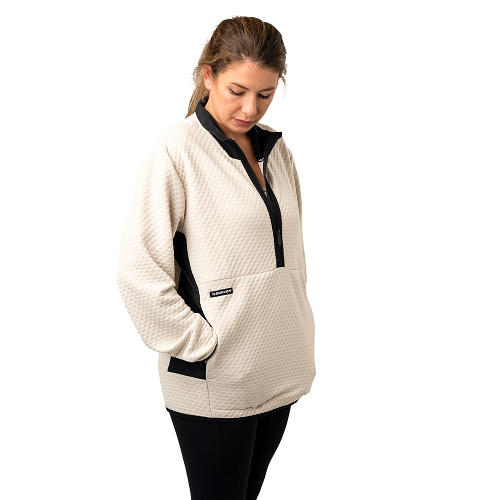 Bauer FLC Textured 1/2 Zip Genser Beige