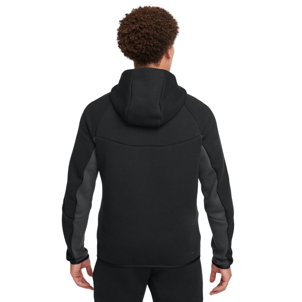 Nike NSW Tech Fleece Full-Zip Windrunner Hettegenser Sort/Grå