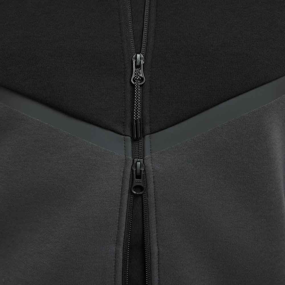 Nike NSW Tech Fleece Full-Zip Windrunner Hettegenser Sort/Grå