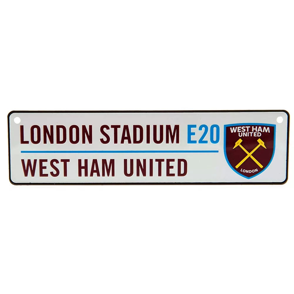 Official Product West Ham United London Stadium Gateskilt Hvit/Burgunder