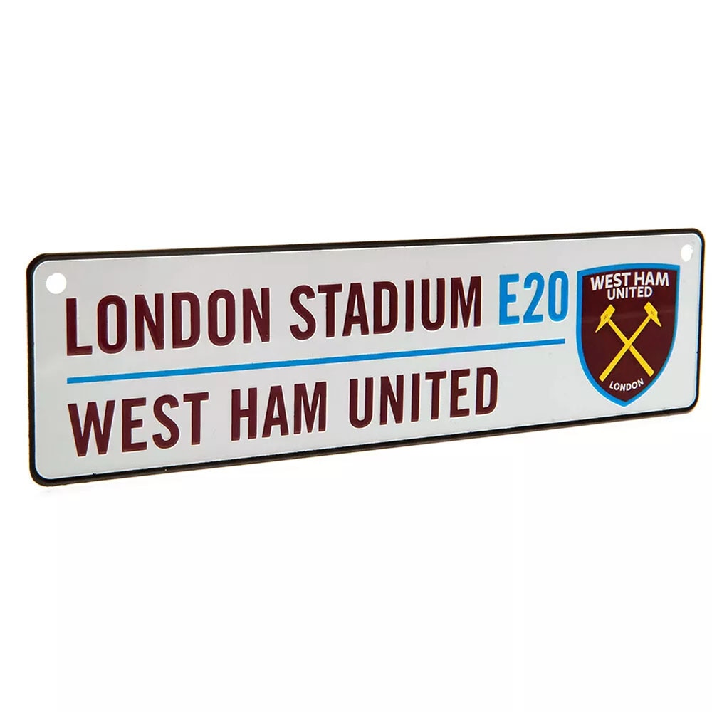 Official Product West Ham United London Stadium Gateskilt Hvit/Burgunder