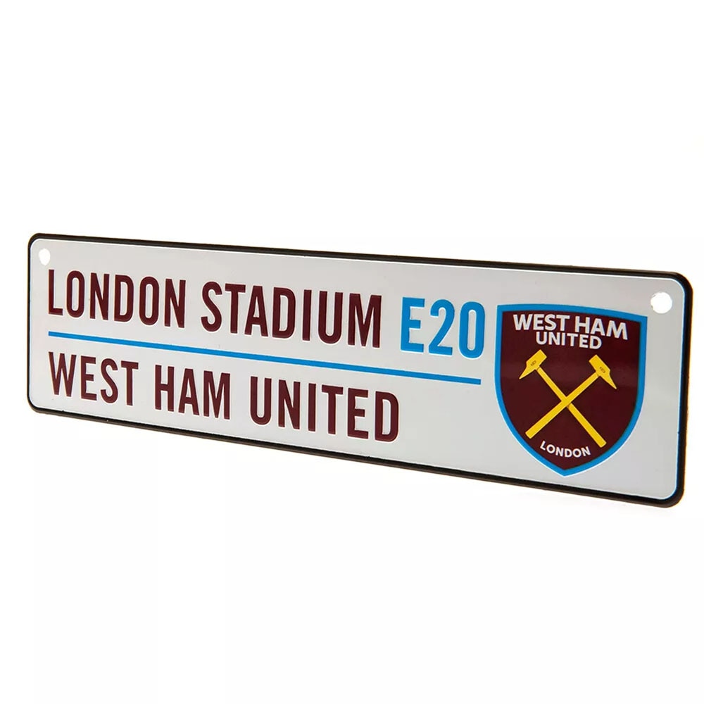 Official Product West Ham United London Stadium Gateskilt Hvit/Burgunder