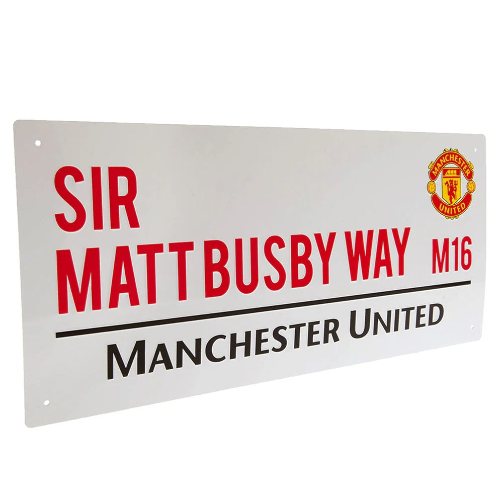 Official Product Manchester United Sir Matt Busby Gateskilt Hvit