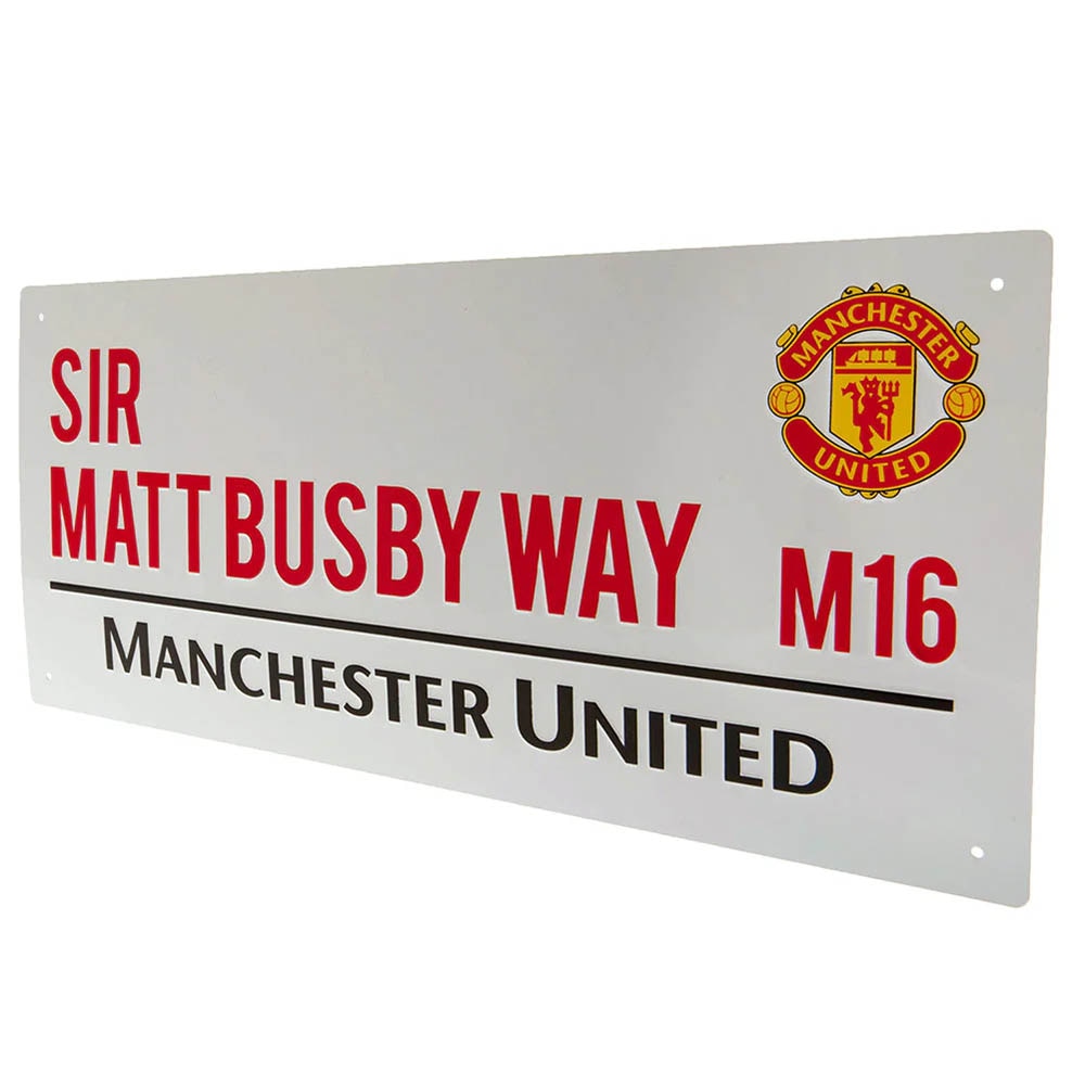 Official Product Manchester United Sir Matt Busby Gateskilt Hvit