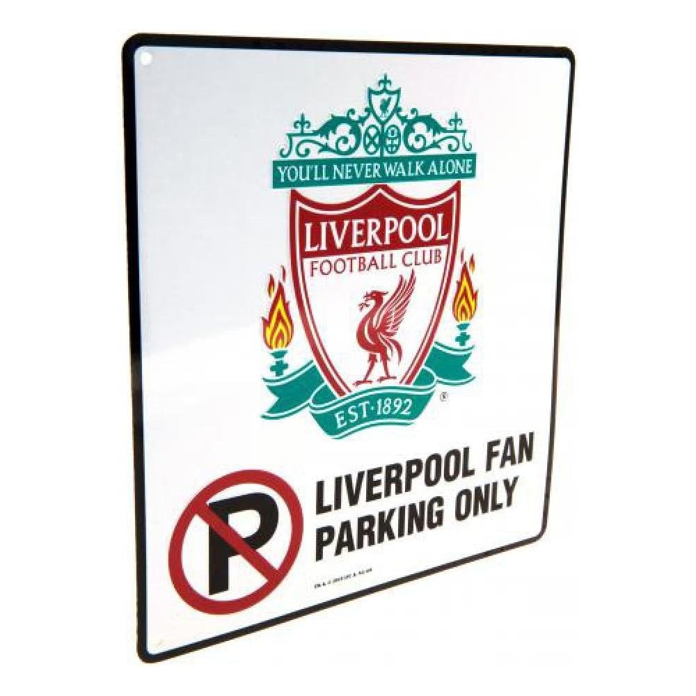 Official Product Liverpool FC No Parking Skilt Hvit