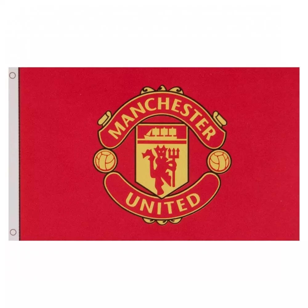 Official Product Manchester United Core Crest Flagg Rød