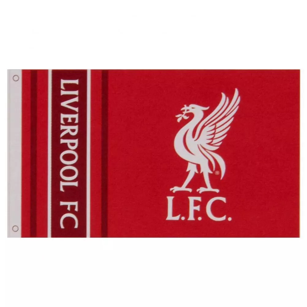 Official Product Liverpool FC Wordmark Stripe Flagg Rød/Hvit