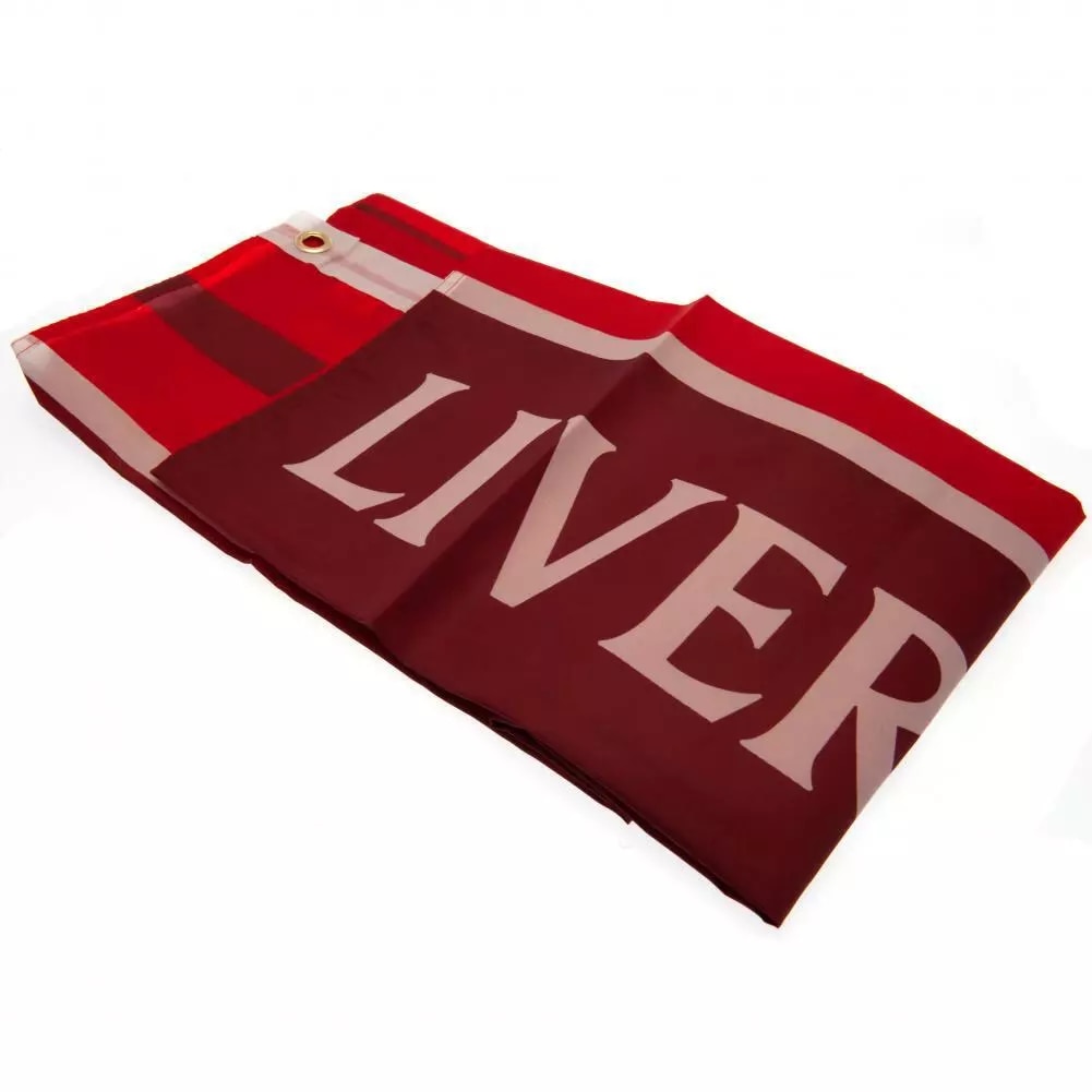 Official Product Liverpool FC Wordmark Stripe Flagg Rød/Hvit