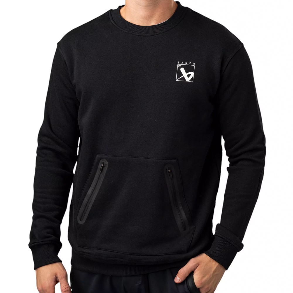 Bauer Quilted Crew Genser Svart