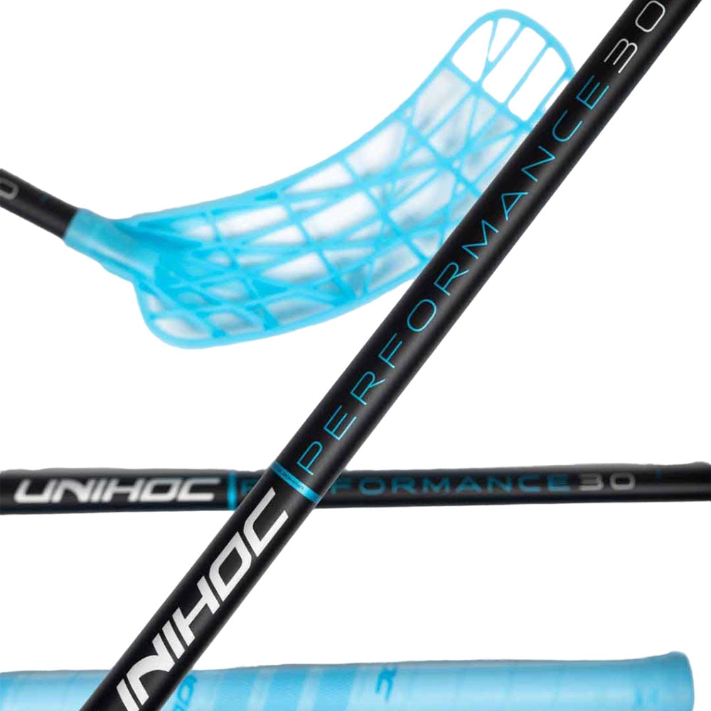 Unihoc EVOLITE Performance 30 Innebandykølle 87cm Left Blå/Sort