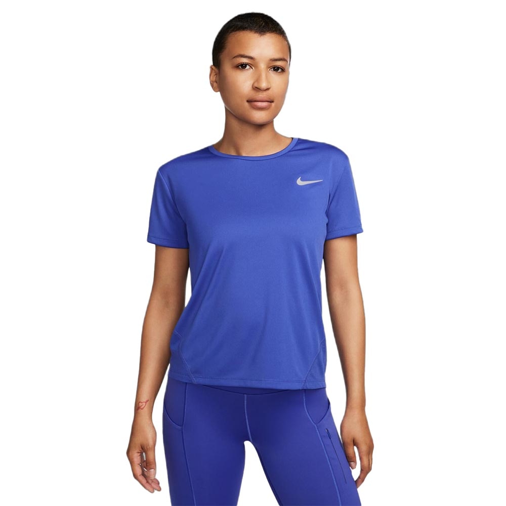 Nike Dri-Fit Miler Kortermet Trøye Dame Blå