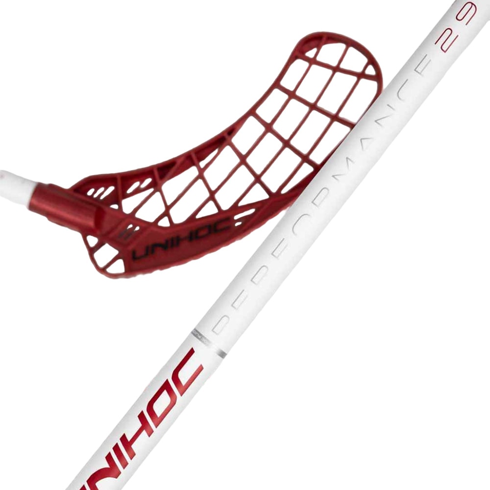 Unihoc EPIC Performance Feather Light Innebandykølle 96cm Left Hvit/Rød