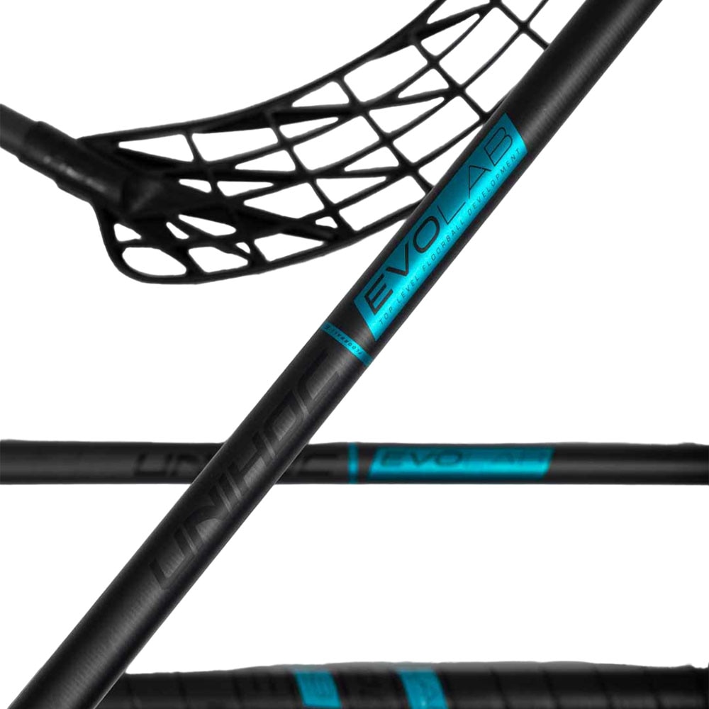 Unihoc UNILITE EVOLAB 29 Innebandykølle Titan 100cm Left Sort/Turkis