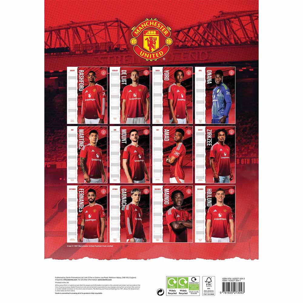 Official Product Manchester United Kalender 2025